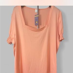 Peach Women's Top Plus Size 3X